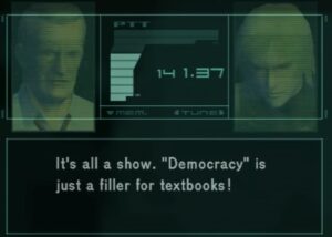 Democracy is filler. Information and Identity in Metal gear Solid